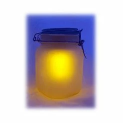 Nouveau 🎁 Totalcadeau Jar bocal solaire 2 couleurs d'éclairage bleu ou jaune 🎁