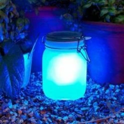 Nouveau 🎁 Totalcadeau Jar bocal solaire 2 couleurs d'éclairage bleu ou jaune 🎁 -Atmosphera Soldes 0701233880093 4
