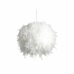 Bon marchĂ© đ Paris prix PLUME Suspension - Armature : Ă26 cm - Avec plume environ Ă36 cm - Blanche - E14 40W non fournie đ