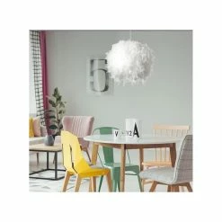 Bon marché 😉 Paris prix PLUME Suspension - Armature : Ø26 cm - Avec plume environ Ø36 cm - Blanche - E14 40W non fournie 😉 -Atmosphera Soldes 3248116270031 3