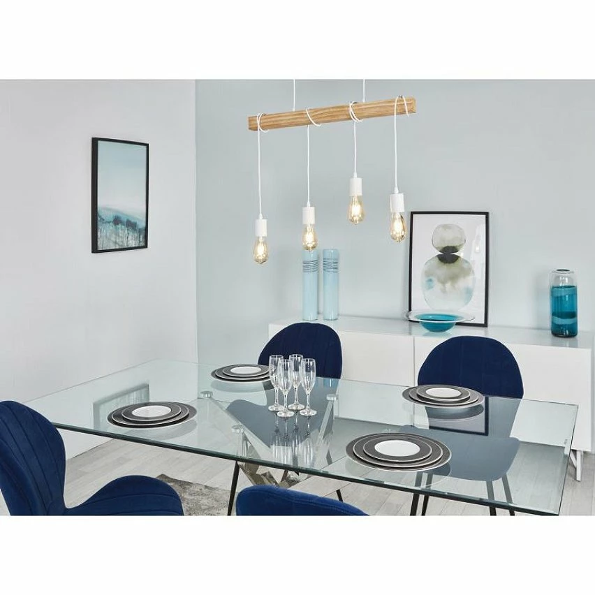 Meilleur prix đ„° Paris prix Suspension 4 Lampes - MĂ©tal blanc et bois - NEW DETROIT đ„° 8 Meilleur prix đ„° Paris prix Suspension 4 Lampes - MĂ©tal blanc et bois - NEW DETROIT đ„° â Image 6