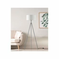 Meilleur prix ❤️ Paris prix INTERNATIONAL DESIGN Lampadaire miller - Abat jour tissu pietement métal gris 🥰 -Atmosphera Soldes 3248116427183 2