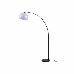 Meilleure vente 👍 Paris prix DAISY Lampadaire Arc - Métal Noir - Réflecteur Acrylique Blanc - L 30 x P 110 x H 170 🥰 -Atmosphera Soldes 3248116516030 3