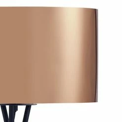 Vente flash 🧨 Paris prix Lampadaire Trépied Métal Noir - Abat jour Cuivre et Chromé - D 34 x H 140 cm ⭐ -Atmosphera Soldes 3248116521782 5