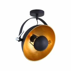 Remise 👏 Paris prix Plafonnier en métal style Industriel orientable - H 29 x Ø 31 cm - Noir 🛒