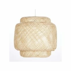 Acheter đ Paris prix BALI Suspension bambou - Armature Ă 40 x H 35 cm - Hauteur fil 115 cm - E27 60W đ