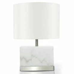 Promo ⭐ Paris prix Lampe à Poser "Legari" 49cm Blanc & Argent 👏