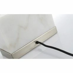 Promo ⭐ Paris prix Lampe à Poser "Legari" 49cm Blanc & Argent 👏 -Atmosphera Soldes 3327480055267 5