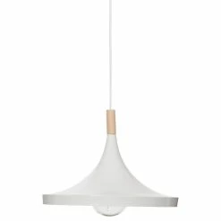 Vente flash 🔔 Atmosphera Suspension blanche bois métal Ø32cm 🎁