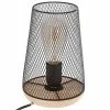 Meilleure affaire 😀 Atmosphera Lampe en métal et bois noir 🔔 -Atmosphera Soldes 3482731274122 1