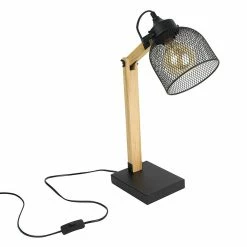 Les meilleures critiques de ⭐ The Home Deco Factory Lampe à poser grille en métal noir et bois 🌟