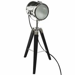 De gros ❤️ Atmosphera Lampe industrielle métal et bois EBOR H68 cm noir 🌟