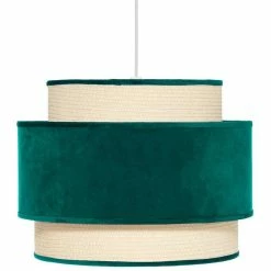 Offres ❤️ Atmosphera Suspension velours Tika D38 vert 🤩