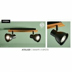 Sortie ✨ Ostaria Rampe 2 spots orientables Atelier noir 😍 -Atmosphera Soldes 3482731486396 4