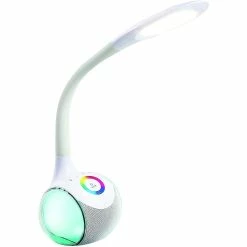 Coupon 🛒 LIVOO TES159 Lampe LED HP Bluetooth pour Smartphone Blanc. 👍