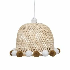 Tout neuf 🌟 Suspension bambou et pompons Atmosphera turel clair 😉