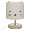 Vente flash 😍 Atmosphera Lampe à Poser Déco "Chat" 21cm Blanc 👏 -Atmosphera Soldes 3560233814555 1
