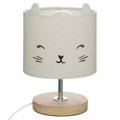 Vente flash 😍 Atmosphera Lampe à Poser Déco "Chat" 21cm Blanc 👏