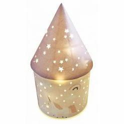 Meilleur prix 🧨 Atmosphera Lampe à Poser Enfant "Château" 21cm Rose ⌛ -Atmosphera Soldes 3560233814609 3