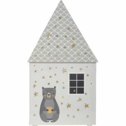 Grosses soldes 🛒 Atmosphera Lampe à Poser Enfant "Maison" 21cm Gris 🔔 -Atmosphera Soldes 3560233814616 2