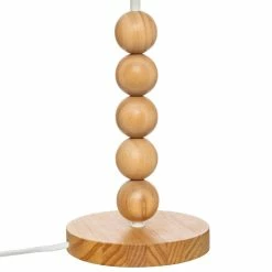 Sortie 😉 Atmosphera Lampe à Poser en Bois "Nino" 48cm Blanc 😍 -Atmosphera Soldes 3560233817297 4