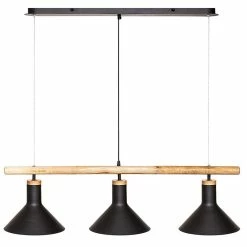 Le moins cher 🛒 Atmosphera Lampe Suspension 3 Têtes "Tim" 104cm Noir ⌛ -Atmosphera Soldes 3560233817549 3