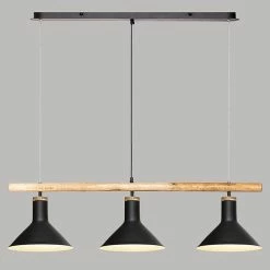 Le moins cher 🛒 Atmosphera Lampe Suspension 3 Têtes "Tim" 104cm Noir ⌛ -Atmosphera Soldes 3560233817549 4