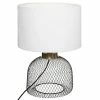 Nouveau 🥰 Atmosphera Lampe à Poser Grillage "Emie" 38cm Noir & Blanc ⌛ -Atmosphera Soldes 3560233817624 1