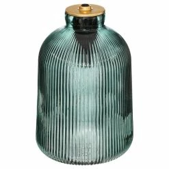 Le moins cher 🤩 Atmosphera Lampe à Poser LED en Verre "Livio" 27cm Vert 😍