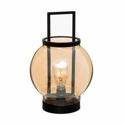 Acheter 🧨 Atmosphera Lampe d' Ambiance à LED en Verre Ambré D 19 cm ❤️