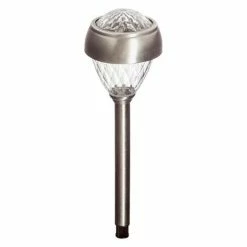 Bon marché ⭐ Garden Lights Balise Solaire en Inox 38cm Argent 😀