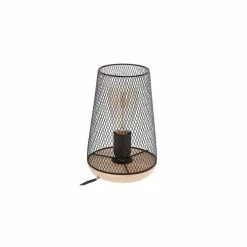 Meilleure affaire 🤩 Atmosphera Lampe en Métal & Bois "Industriel" 23cm Noir 🧨