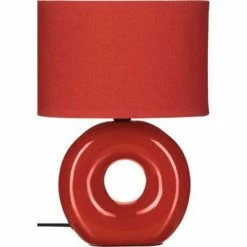 Tout neuf 💯 Atmosphera Lampe à poser Blanche pied en céramique et abat-jour en coton H 25 cm 🔥 -Atmosphera Soldes 3560237533001 2