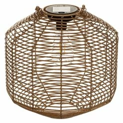 Sortie 👏 Lampe Solaire en Rotin naturel H.30 cm - Atmosphera 🤩 -Atmosphera Soldes 3560237547534 3