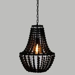 Les meilleures critiques de 🎉 Atmosphera Luminaire Suspension Perles noires en Bois D 38.5 cm 🤩 -Atmosphera Soldes 3560237548173 4