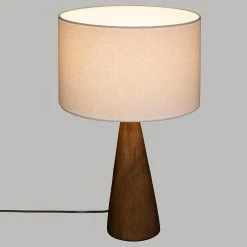 Nouveau 💯 Lampe en bois H46 Aina Atmosphera - Naturel ✨ -Atmosphera Soldes 3560237548654 3