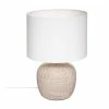 Meilleur prix ❤️ Atmosphera Lampe à poser en Céramique Beige et Abat jour Blanc H 39.5 cm ✨ -Atmosphera Soldes 3560237548685 1