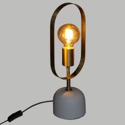 Budget 😉 Atmosphera Lampe à poser en métal doré et base effet marbre H 44 cm 😉 -Atmosphera Soldes 3560237548753 4