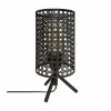 De gros 👏 Atmosphera Lampe à poser en Métal Noir Cannage H 28 cm 🧨