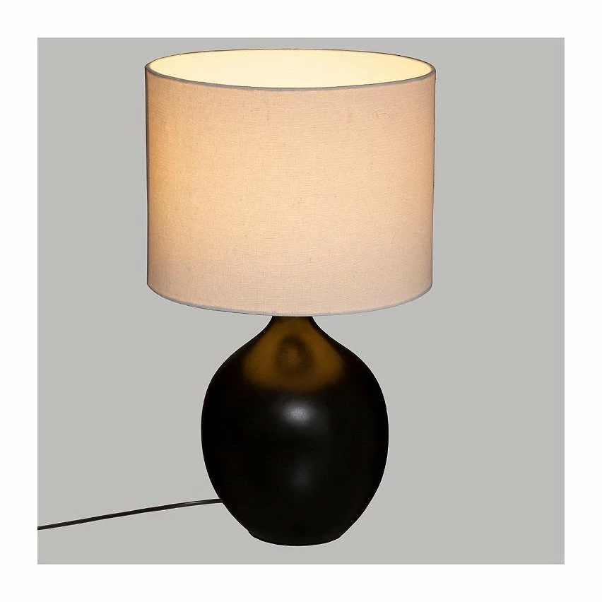 Grosses soldes 🎉 Atmosphera Lampe à poser en Céramique Noire et Abat jour Blanc H 51.5 cm ✔️ 4 Grosses soldes 🎉 Atmosphera Lampe à poser en Céramique Noire et Abat jour Blanc H 51.5 cm ✔️ – Image 2