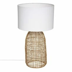 Offres 💯 Lampe en rotin H56 Karla Atmosphera - Naturel 🔥