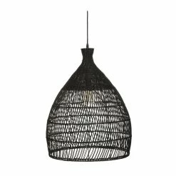 De gros 🎁 Atmosphera Luminaire Suspension en Rotin noir D 49 cm 🔔