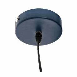 Remise 🔥 Atmosphera Luminaire Suspension en Métal Bleu et Bois D 31 cm ❤️ -Atmosphera Soldes 3560237586441 4