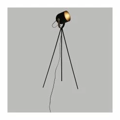 Coupon 😀 Atmosphera Lampadaire trépied en Métal Noir H 136 cm 🧨 -Atmosphera Soldes 3560237586588 3