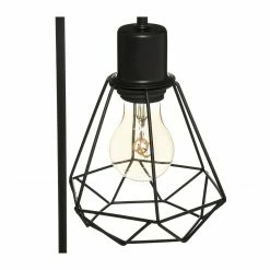 Vente flash ⭐ Atmosphera Lampe à poser en Métal filaire Noir H 46 cm ✔️ -Atmosphera Soldes 3560237586717 3