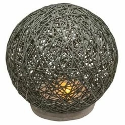 Promo 🧨 Atmosphera Lampe à Poser Papier "Boule" 20cm Blanc 😉 -Atmosphera Soldes 3560238320914 2