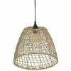 Remise 💯 Atmosphera Lampe Suspension Vintage "Cône" 33cm Naturel 🌟 -Atmosphera Soldes 3560238337370 1