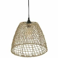 Remise 💯 Atmosphera Lampe Suspension Vintage "Cône" 33cm Naturel 🌟
