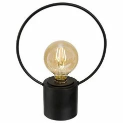 De gros 🤩 Atmosphera Lampe à Poser en Métal "Cerceau" 26cm Noir 🎁