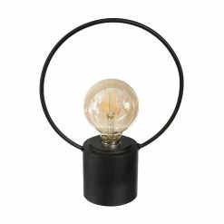 De gros 🤩 Atmosphera Lampe à Poser en Métal "Cerceau" 26cm Noir 🎁 -Atmosphera Soldes 3560238337387 3